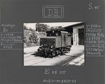 (LOCOMOTIVES) Pair of elaborated annotated companion albums compiled by a dedicated trainspotter, with